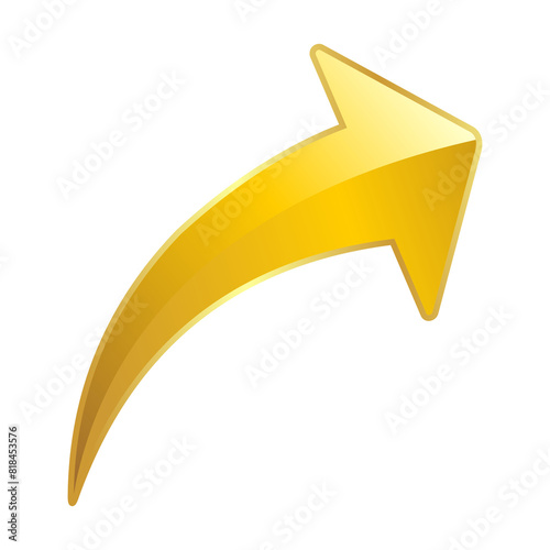 3d golden arrow