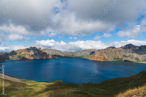 Perspective of the west slope of Changbai Mountain Tianchi