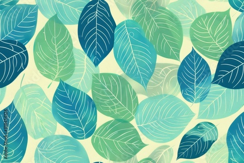 Seamless pattern image design with a leaf theme