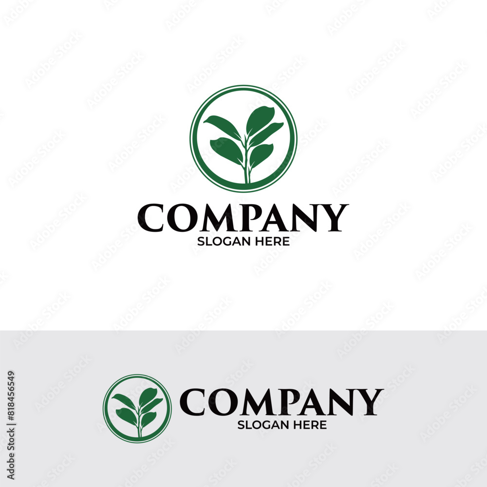 Green Grows Logo, modern design symbolizing growth. Perfect for organizations eco friendly businesses, and agricultural companies.