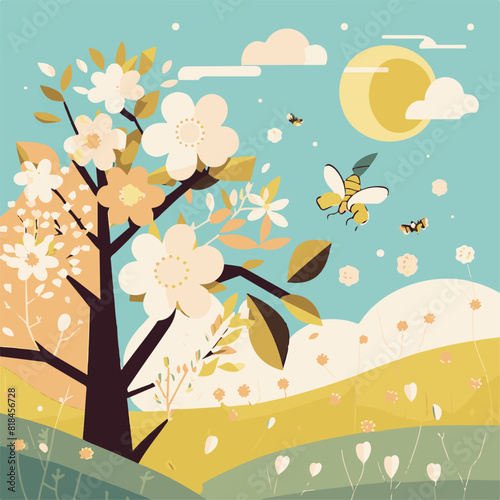 UNIQUE AND COOL BEAUTIFUL SPRING AND NATURE ILLUSTRATIONS AND AI-GENERATED VECTOR FILES - VERY SUITABLE FOR YOUR NEEDS
