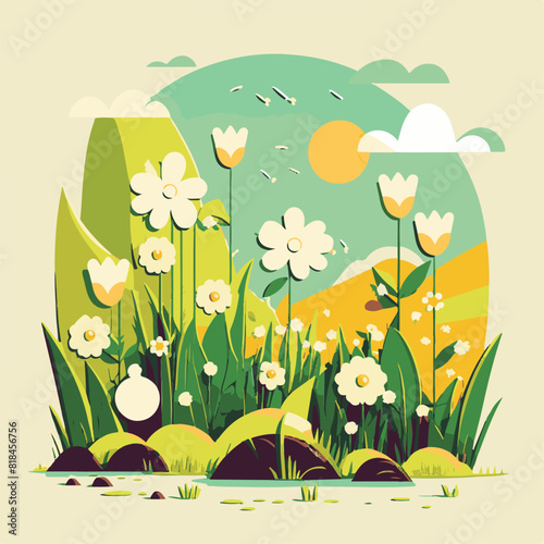 UNIQUE AND COOL BEAUTIFUL SPRING AND NATURE ILLUSTRATIONS AND AI-GENERATED VECTOR FILES - VERY SUITABLE FOR YOUR NEEDS