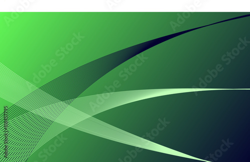 green blue smooth lines wave curves on gradient abstract background