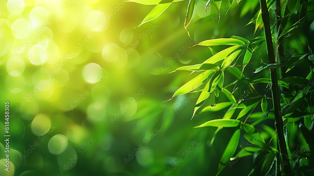 Verdant bamboo shoots rising against a soft, out-of-focus green background Verdant bamboo shoots rising against a soft, out-of-focus green background