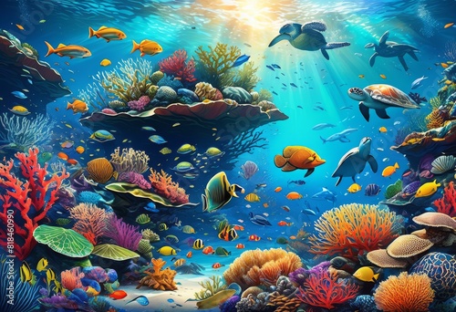 vibrant underwater ecosystem ocean conservation campaigns  visuals  marine  environment  biodiversity  aquatic  habitat  protection  sea  oceanic  wildlife 