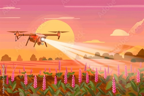 Utilizing drone application in farming  technology supports efficient agriculture through aerial surveillance and optimization