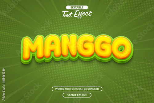 Mango editable text effect