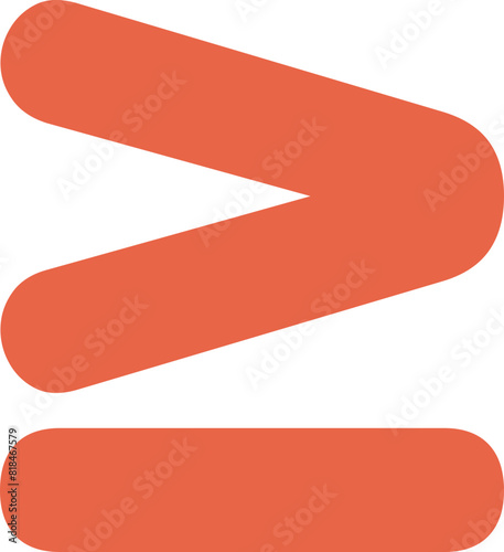 Cute Mathematic Sign Symbol Much Greater Than > or Equal to, Math Subject Education
