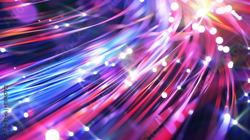 Light lines, fiber optics, speed lines, futuristic background. data transmission , high speed internet s