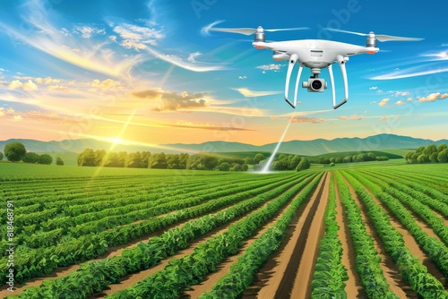 Agricultural drones and unmanned aerial vehicles drive smart farming in vast potato fields through precision technology for crop management