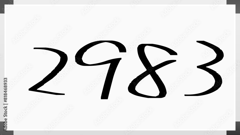 2983年のホワイトボード風イラスト 2983年のホワイトボード風イラスト