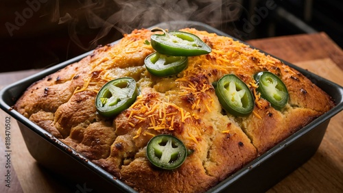 Golden Jalapeño and Cheese Cornbread: A Sweet and Spicy Culinary Masterpiece photo