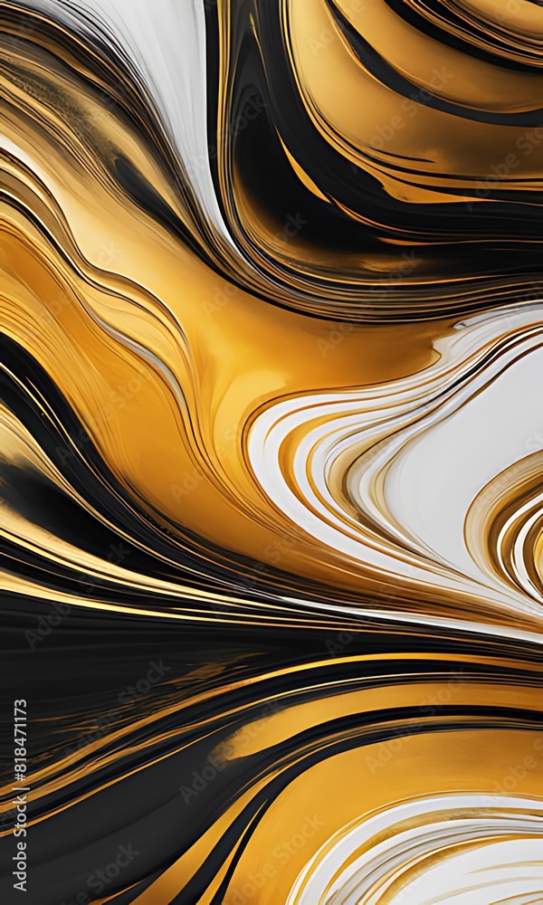 Obraz premium Gold abstract Orange marble background art paint pattern ink texture watercolor white fluid wall. Abstract liquid gold design luxury wallpaper nature black brush oil modern paper splash painting