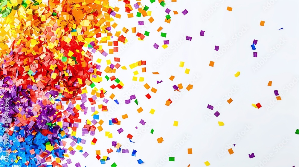 rainbow Confetti, blank space, minimalism, negative space, background wallpaper template, pride month LGBTQIA theme rainbow Confetti, blank space, minimalism, negative space, background wallpaper template, pride month LGBTQIA theme