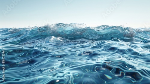 Textured background of transparent clear water