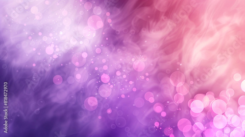 An abstract blur bokeh banner background in shades of purple and pink, blending for a soft, dreamy effect.