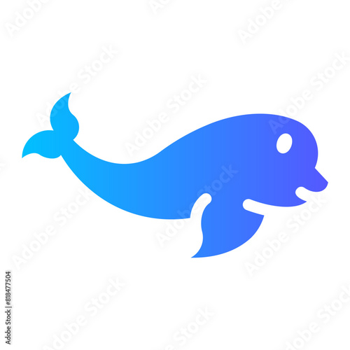 beluga whale Gradient icon