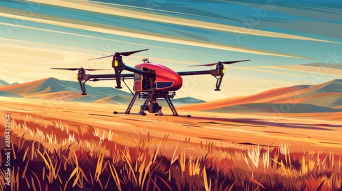 Drone technology elevates agricultural research, employing unmanned aerial vehicles and precision agriculture for innovative farming in rural landscapes