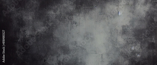 Fond dégradé granuleux noir blanc texture de bruit gris foncé monochrome rétro toile de fond design espace de copie