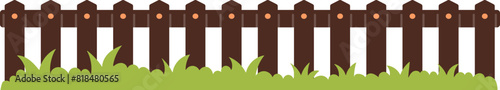 Wooden fence gate