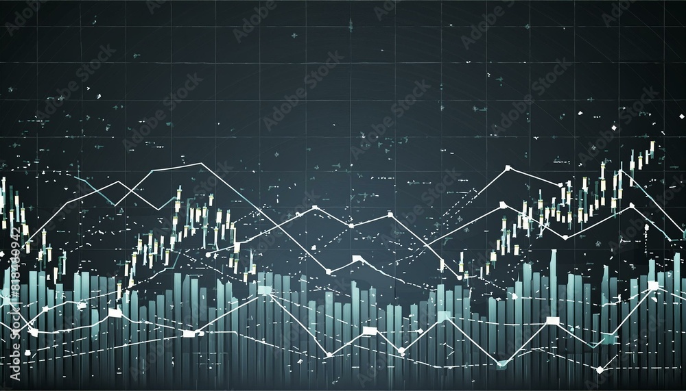 Abstract digital chart background, stock business graph, statistics and diagram about data exchange in finance, trend and trade in economy Abstract digital chart background, stock business graph, statistics and diagram about data exchange in finance, trend and trade in economy