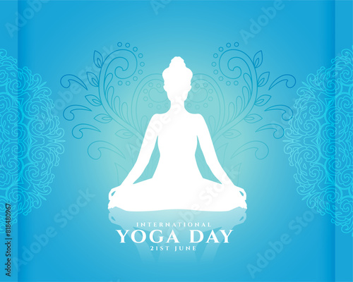elegant international yoga day 21st june background