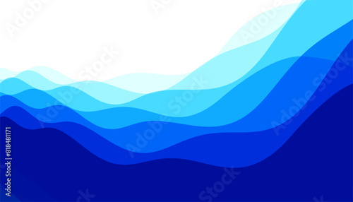 decorative blue curvy and smooth lines movement for social media