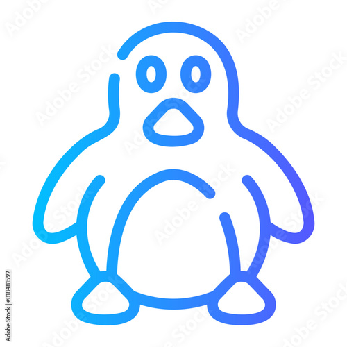 penguin Line Gradient Icon photo