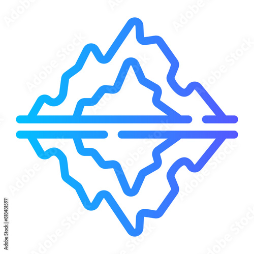 iceberg Line Gradient Icon