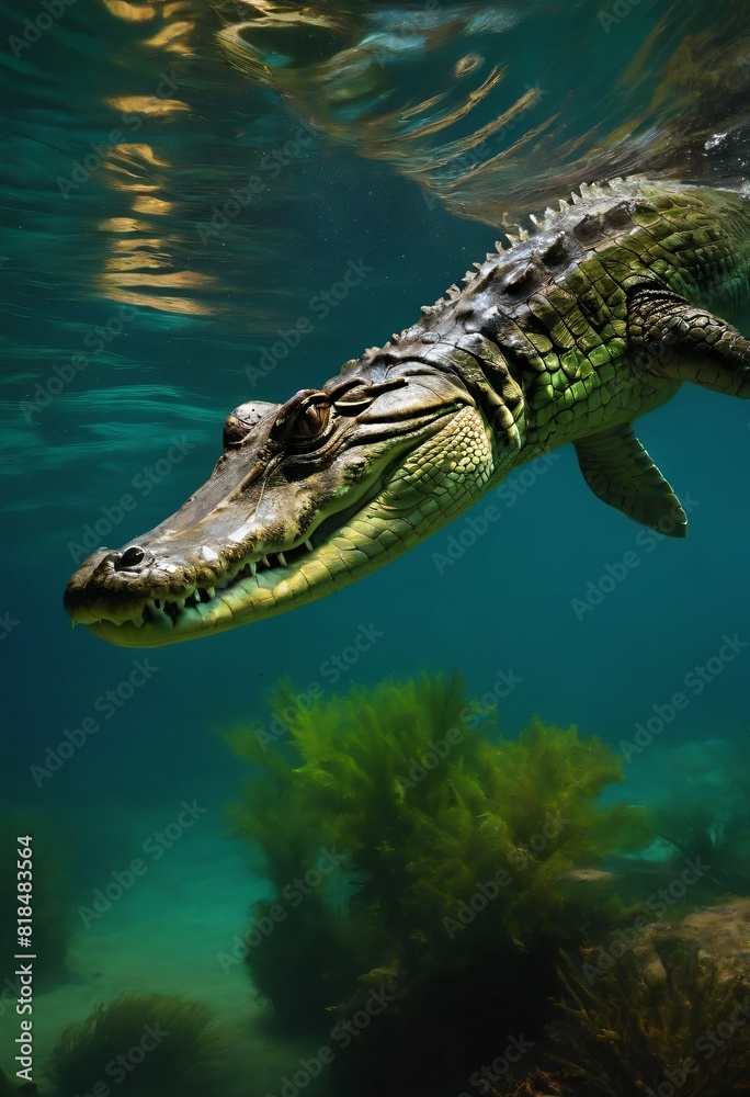 Crocodile in the water