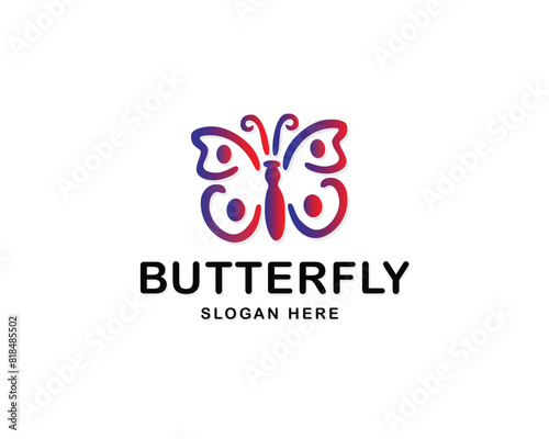 Butterfly logo, Gradient logo, butterfly, logo design, modern, graphic design, enterprise logo, business logo,