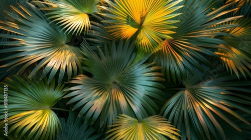 Abstract background with palm leaves