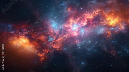 star field and nebula in outer space.stock photo photo