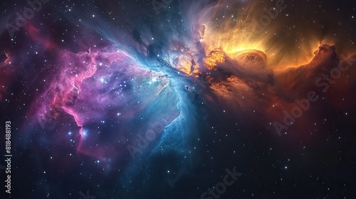 star field and nebula in outer space.illustration,stock photo photo