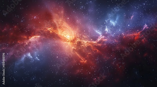star field and nebula in outer space.illustration photo