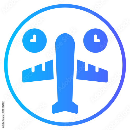 jet lag gradient icon