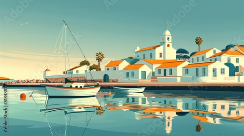 Illustration of Faro, Portugal