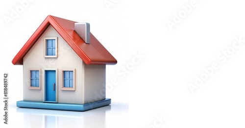 3d of house on white background