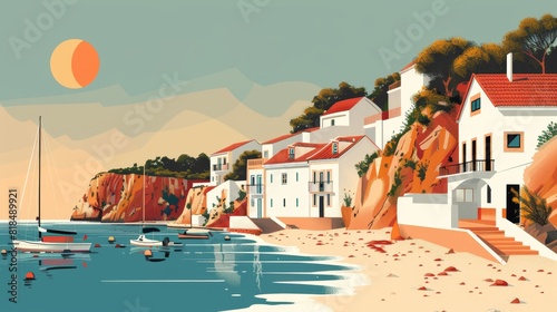 Illustration of Lagos  Portugal  