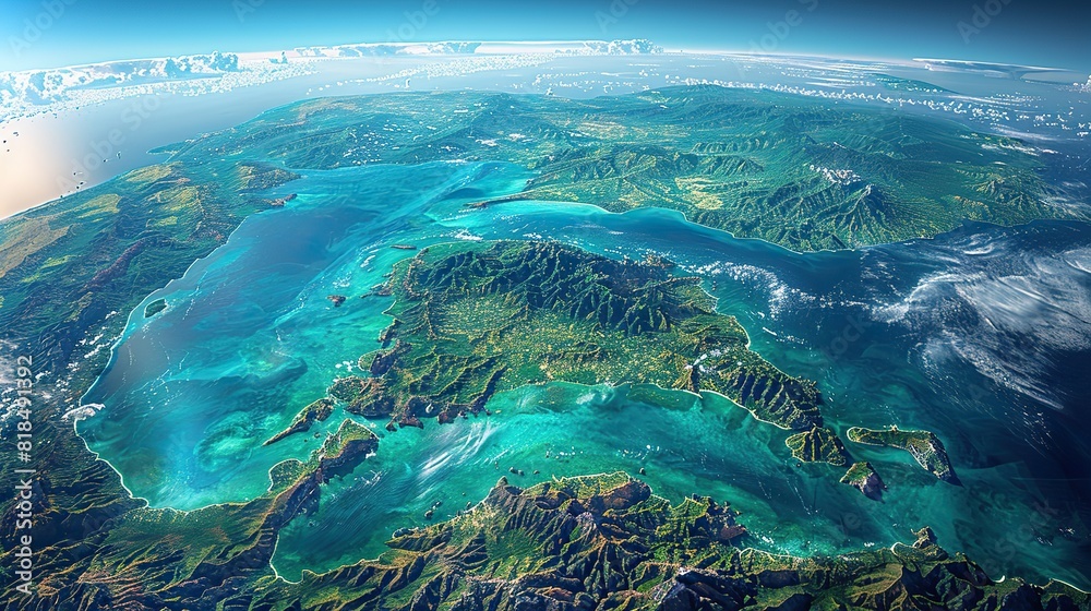 physical map of central america and the caribbean detailed flat view of