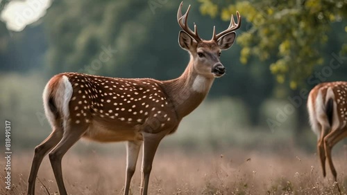 Wildlife Serenity: Tranquil Deer in Nature photo
