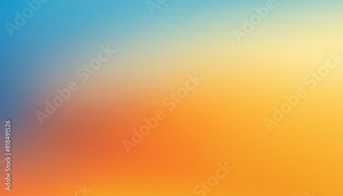 Abstract color gradient background grainy orange blue yellow white noise texture backdrop banner poster header cover design photo