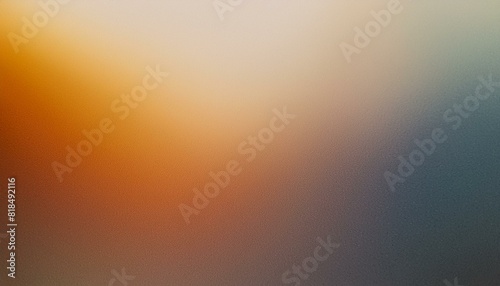 Abstract color gradient background grainy orange blue yellow white noise texture backdrop banner poster header cover design with copy space for text photo