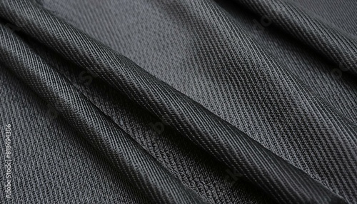 Black nylon fabric pattern texture background.