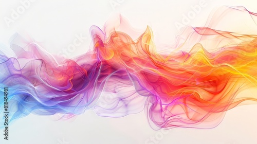 Plasma waves display: vibrant colors, glowing light, and dynamic charged particle flow photo