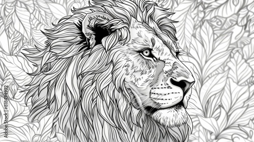 coloring book The lion is the king of the jungle. It is a symbol of strength  courage  and power.