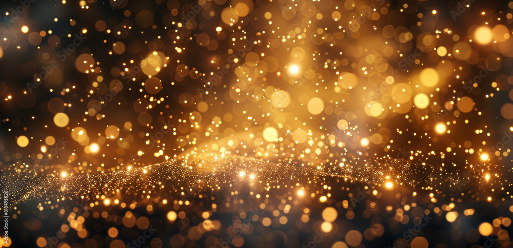 A fireworks cascading down like golden rain, adding an extra layer of magic and enchantment to the New Year's festivities. Copy space. Generative AI. A fireworks cascading down like golden rain, adding an extra layer of magic and enchantment to the New Year's festivities. Copy space. Generative AI.