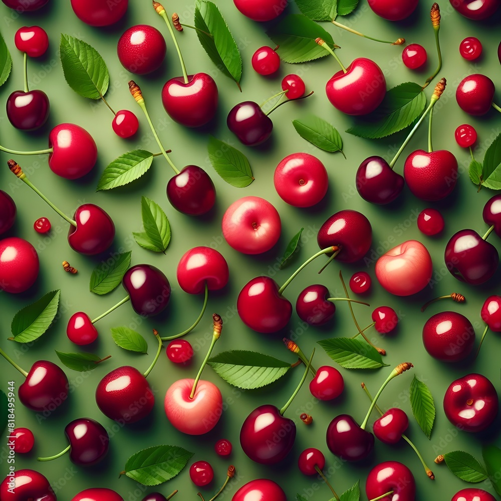 seamless pattern with cherry