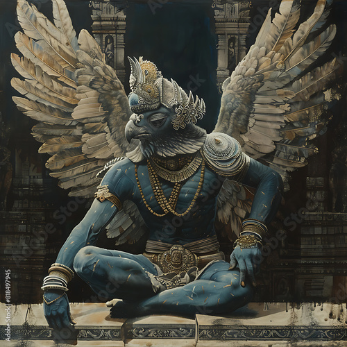 Garuda, a literary animal, shows a creative and charismatic culture photo