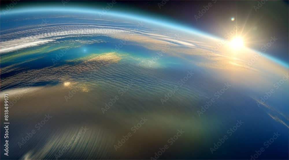 Planet Earth viewed from space with some clouds. 3D illustration Planet Earth viewed from space with some clouds. 3D illustration